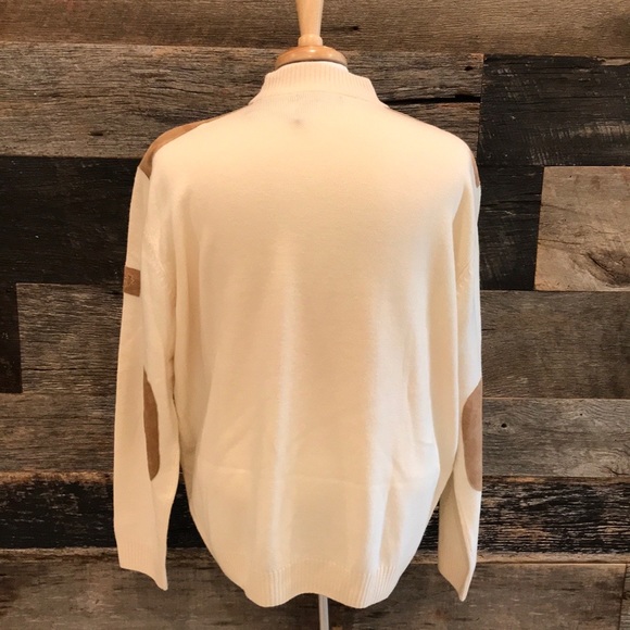 NEW Bugatchi Uomo Wool Sweater with Suede Detail - Picture 3 of 9